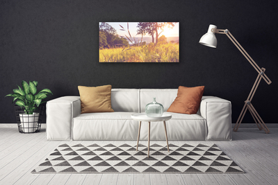 Canvas doek foto Grass tree weide natuur