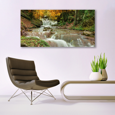 Canvas doek foto Boswaterval nature