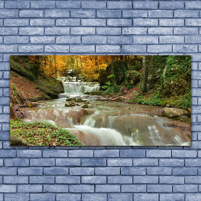 Canvas doek foto Boswaterval nature