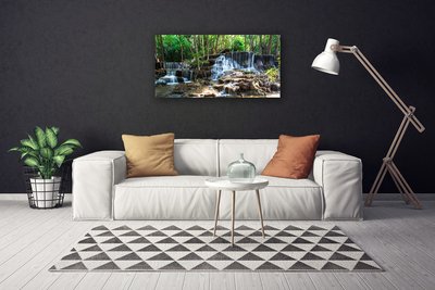 Canvas doek foto Boswaterval nature