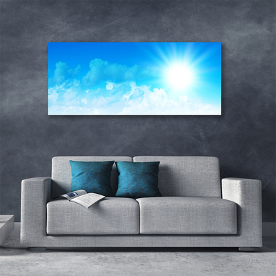 Canvas doek foto Zon landschap van de hemel