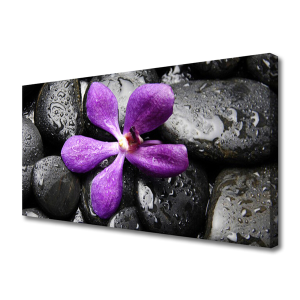 Canvas doek foto Flower stones art