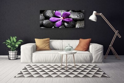 Canvas doek foto Flower stones art