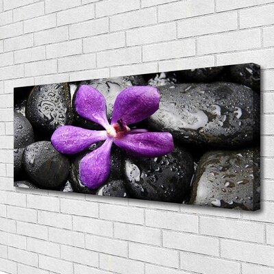 Canvas doek foto Flower stones art