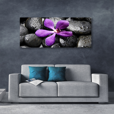 Canvas doek foto Flower stones art