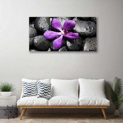 Canvas doek foto Flower stones art