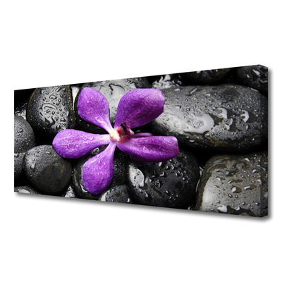 Canvas doek foto Flower stones art