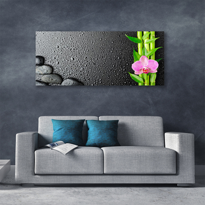 Canvas doek foto Bamboestam flower plant