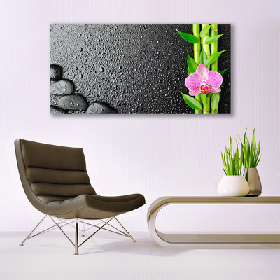 Canvas doek foto Bamboestam flower plant