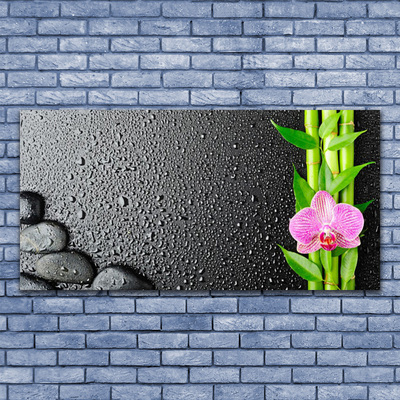 Canvas doek foto Bamboestam flower plant