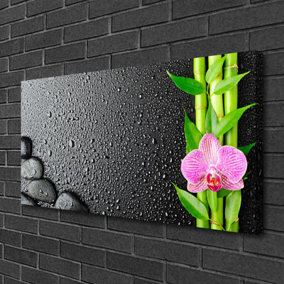 Canvas doek foto Bamboestam flower plant