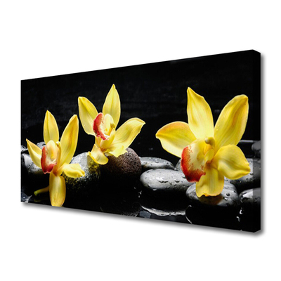 Canvas doek foto Flower orchideeinstallatie