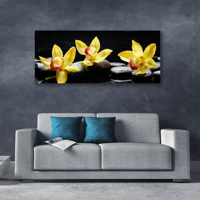 Canvas doek foto Flower orchideeinstallatie