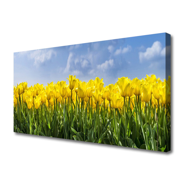 Canvas doek foto Tulpen bloemen plant