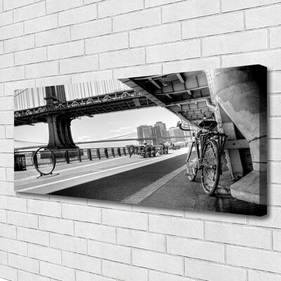 Canvas doek foto Architectuur fietsbrug