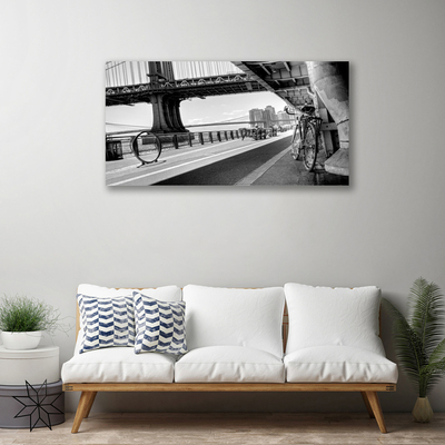 Canvas doek foto Architectuur fietsbrug