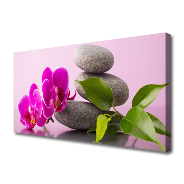 Canvas doek foto Zen flower orchideeinstallatie