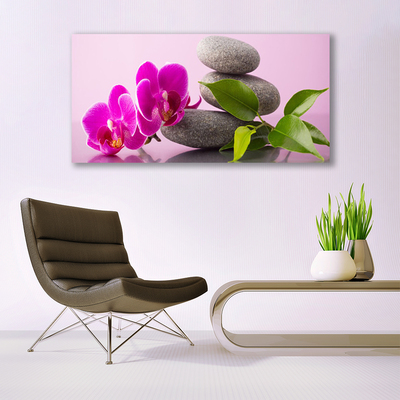 Canvas doek foto Zen flower orchideeinstallatie