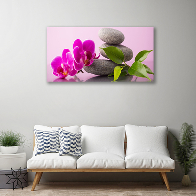 Canvas doek foto Zen flower orchideeinstallatie