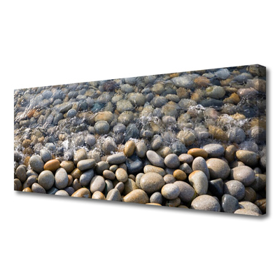 Canvas doek foto Water stones art