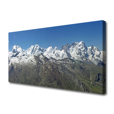 Canvas doek foto Snow mountain landschap