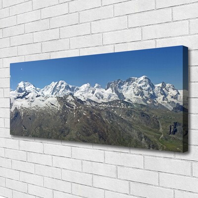 Canvas doek foto Snow mountain landschap