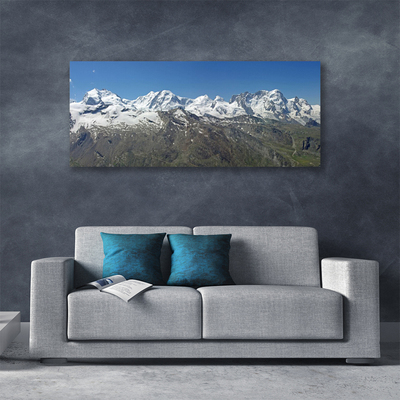 Canvas doek foto Snow mountain landschap
