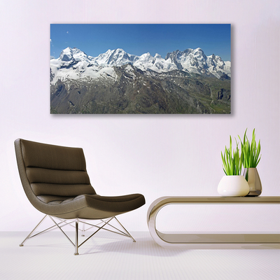 Canvas doek foto Snow mountain landschap