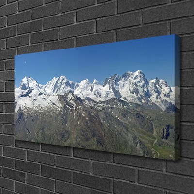 Canvas doek foto Snow mountain landschap