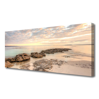 Canvas doek foto Sea beach landscape