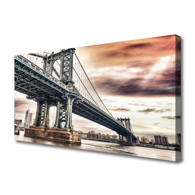 Canvas doek foto Bridge city architectuur