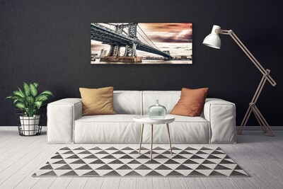 Canvas doek foto Bridge city architectuur