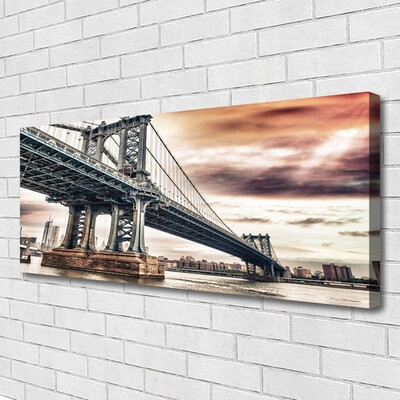 Canvas doek foto Bridge city architectuur