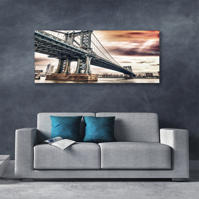 Canvas doek foto Bridge city architectuur