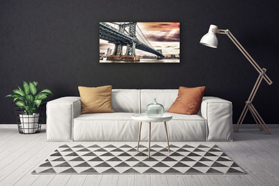 Canvas doek foto Bridge city architectuur