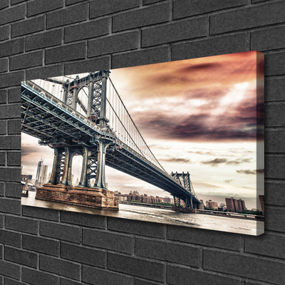 Canvas doek foto Bridge city architectuur