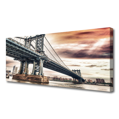 Canvas doek foto Bridge city architectuur