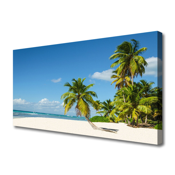 Canvas doek foto Palm beach overzees landschap