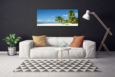 Canvas doek foto Palm beach overzees landschap