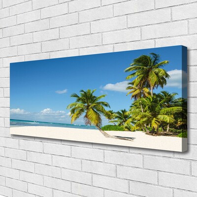 Canvas doek foto Palm beach overzees landschap