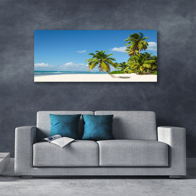 Canvas doek foto Palm beach overzees landschap