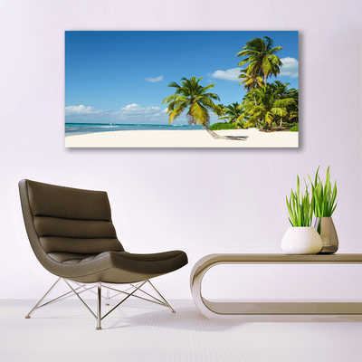 Canvas doek foto Palm beach overzees landschap