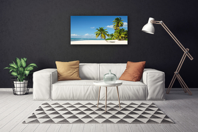 Canvas doek foto Palm beach overzees landschap