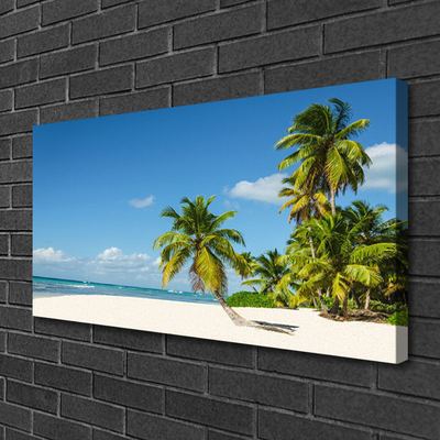 Canvas doek foto Palm beach overzees landschap