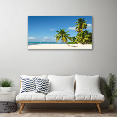 Canvas doek foto Palm beach overzees landschap