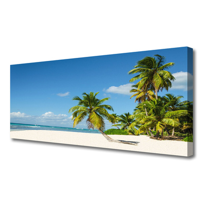 Canvas doek foto Palm beach overzees landschap