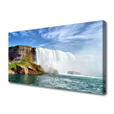 Canvas doek foto Sea natuur van de waterval