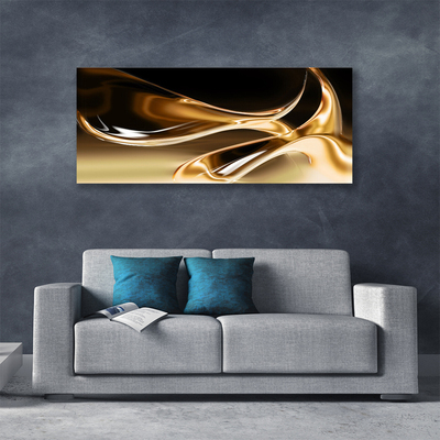 Canvas doek foto Gouden abstracte kunst kunst
