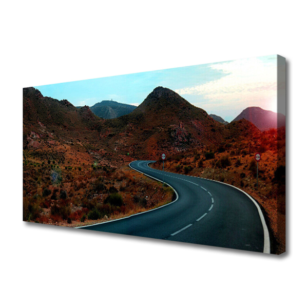 Canvas doek foto Desert mountain road