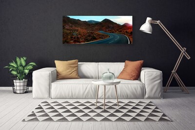 Canvas doek foto Desert mountain road